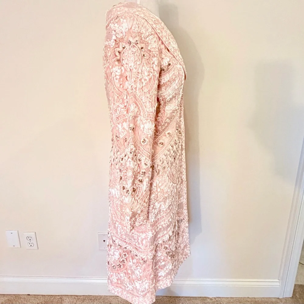 Sue Wong Jacket Nocturne Stunning Coat Rare Find Size 6 Blush Pink NWT - Picture 8 of 16